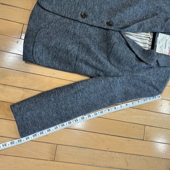 ANTHROPOLOGIE Cartonnier Grey Fitted Blazer Lined - size 8 - Picture 7 of 9